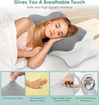 DONAMA Cervical Pillow for Sleeping, Contour Memory Foam Pillow for Neck and - Image 7