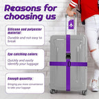 Weewooday 8 Pcs Luggage Straps Suitcase Tags Set - Image 4