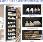 FENTEC 1 Pack 8 Shelves Over The Door Shoe Organizer, Shoe Rack - Image 4
