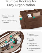 BAGSMART Tote Bag for Women, Lightweight Puffy Tote Bag - Image 4