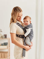 BabyBjörn Baby Carrier Mini, Anthracite/Landscape Print, Cotton | Newborn - Image 6