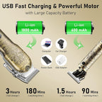 Hair Clippers Set for Men with Beard Trimmer,Professional Cordless Hair Trimmer for Men,Barber Kit Professional for Man Haircutting Machine with LED Display,Father's Day Gifts