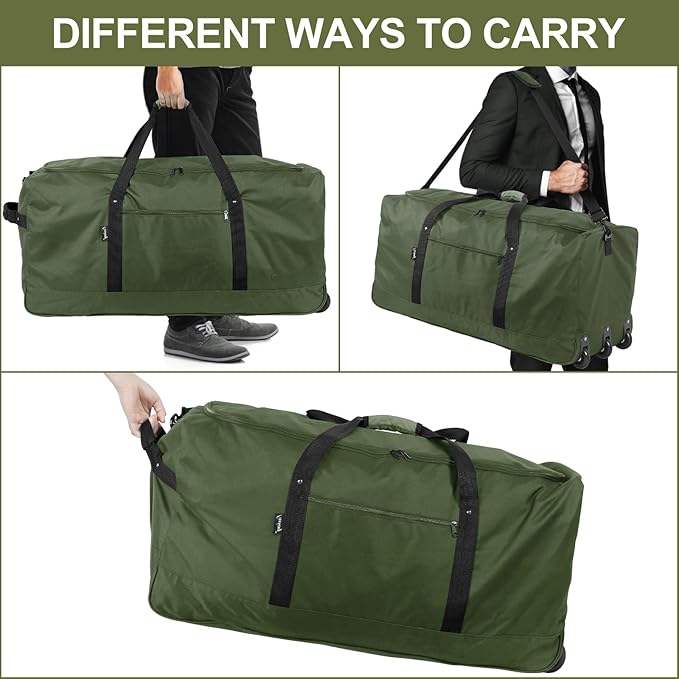 Finnhomy 120L Foldable Rolling Duffel Bag - Image 6