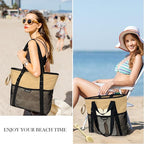 Beach Bag with Zipper - Image 7