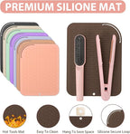 Large Silicone Heat Resistant Mat, Portable Travel Hot Hair Tools Holder Pad for Curling Iron, Flat Iron, Hair Straightener and Other Styling Tools(12.0" x 9.0")
