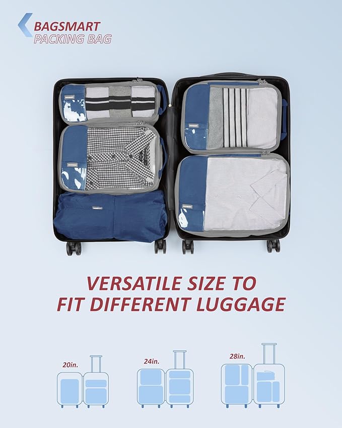 BAGSMART 6 Set Compression Packing Cubes - Image 3