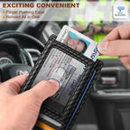 BULLIANT Men Wallet, Slim Leather Wallet Money Clip Card Hodler - Image 6