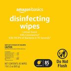 Amazon Basics Disinfecting Wipes, Lemon Scent, - Image 3