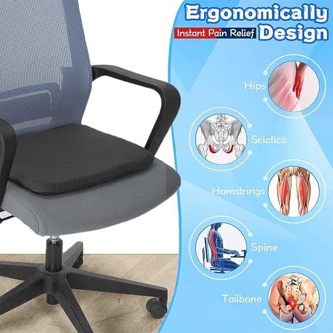 Gel Seat Cushion for Long Sitting Pressure Relief for Back, Tailbone Pain – - Image 7