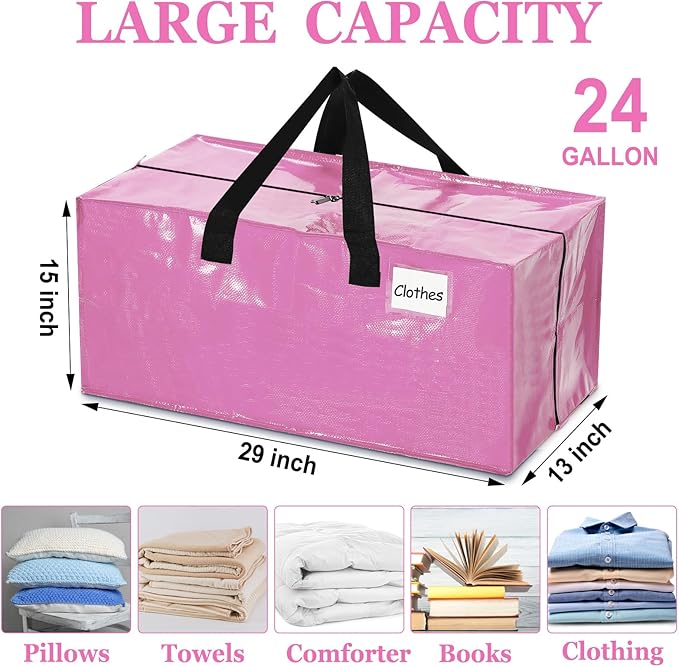 4 Pcs 24 Gallon Large Moving Bags - Image 2