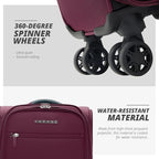 Verage Under Seat Luggage with Wheels，Softside Small Suitcase Spinner Carry On - Image 7