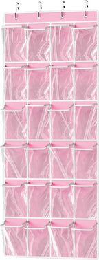Simple Houseware 24 Pockets Large Clear Pockets Over The Door Hanging Shoe by SimpleHouseware