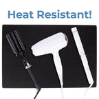 Heat Resistant Station Mat for Hair Straightener, Flat Iron, Curling Iron and Hot Styling Tools (1 Pack (Larger Size 16"x24"))