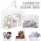 APREUTY Clear Makeup Bags, TSA Approved 6 Pcs Cosmetic Makeup Bags Set Clear PVC - Image 4