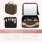Travel Makeup Bag With 360° rotating LED Mirror, Waterproof cosmetic organizer - Image 3