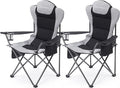 2 Pack Camp Chairs for Heavy People, Outdoor Folding Camping Chairs by Aohanoi