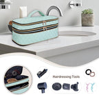 Hair Dryer Travel Carrying Case, Curling Iron Storage Bag, Slim Expandable Handheld Dual-Layer Travel Storage Bag for Dryer/Hair Tool Organizer/Style Organizer