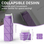 610ml Collapsible Water Bottles Upgrade Foldable Water Bottle BPA Free Reusable - Image 2