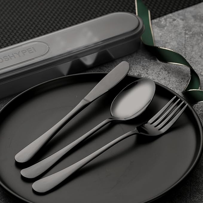 Portable Utensils Set with Case, Lunch Box Includ Fork Spoon Knife, Dishwasher - Image 6