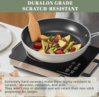 Nuwave 7pc Cookware Set Healthy Duralon Blue Ceramic Nonstick Coated, Diamond - Image 4