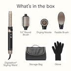 Infiniti PRO CONAIR Wet-to-Dry Styling Wand, Multi Hair Styling Tool for Curls, Waves, Blowouts, and Volume, 4 Attachments & Storage Bag, Amazon Exclusive, Black
