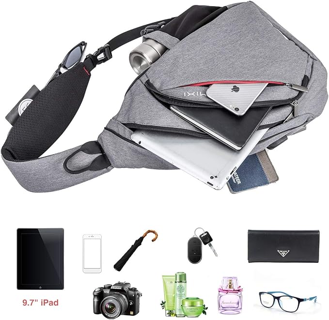 mixi Sling Bag Men Backpack Unisex One Shoulder Bag Hiking Travel Backpack - Image 3