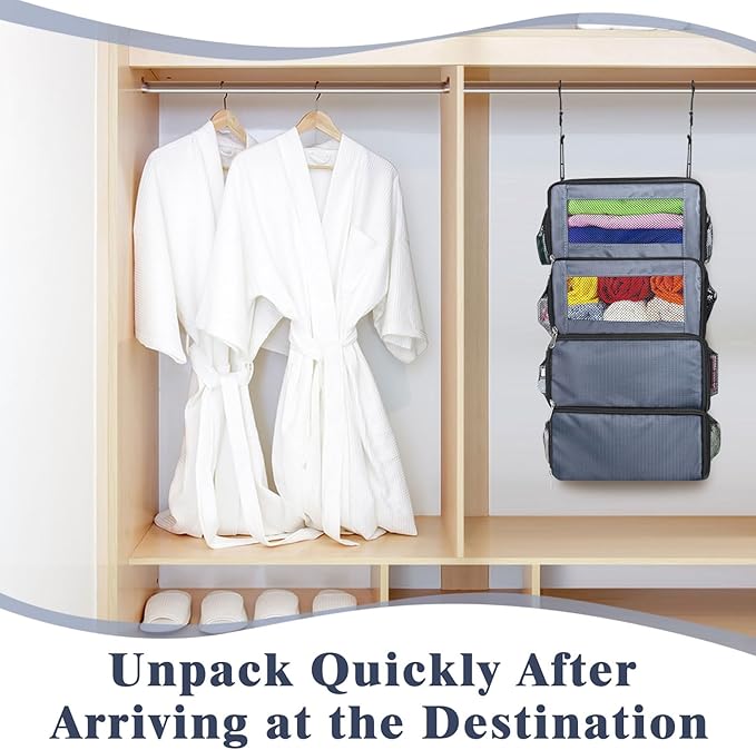 Hanging Travel Organizer, Carry on Luggage Suitcase Organizer, Travel - Image 5