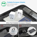 European Travel Plug Adapter, Foldable Power Adapter - Image 6
