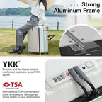 Hanke Multifunctional 26 Inch Checked Luggage Hard Shell Suitcases - Image 9