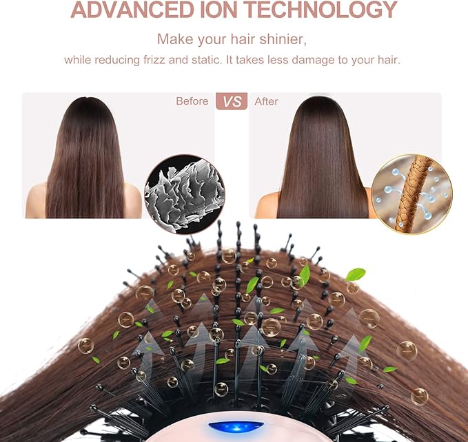 Hair Dryer Brush, Aima Beauty One Step Hair Dryer and Styler Volumizer with Negative Ion for Reducing Frizz and Static, Hair Styling Tools, Pink