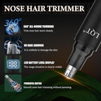 Hair Clippers for Men, 3-Piece Cordless Grooming Kit with Rechargeable Clipper, Foil Shaver & Nose Trimmer, LED Power Display for Precision Hair & Beard Cutting at Home