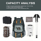 MOUNTAINTOP 40L Hiking Backpack Lightweight Travel Backpack - Image 7
