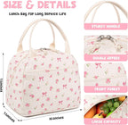 Bluboon Lunch Bag for Women Men Cute Corduroy Lunch Tote Bags Reusable - Image 3