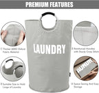DOKEHOM 160L XX-Large Laundry Basket, Collapsible Laundry Bag, Foldable Laundry - Image 7