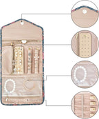 BAGSMART Travel Jewellery Organiser Roll Foldable Jewelry Case - Image 7