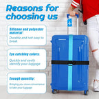 Weewooday 8 Pcs Luggage Straps Suitcase Tags Set - Image 4
