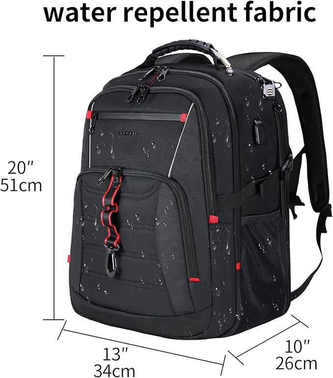 KROSER Travel Laptop Backpack 18.4 inch XXXL Computer Backpack Stylish College - Image 2