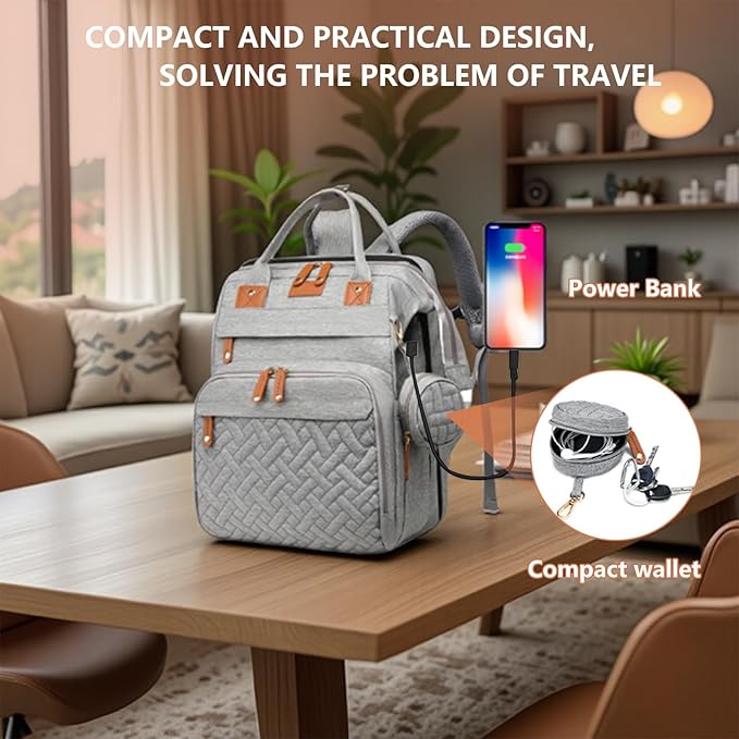 Baby Diaper Bag Backpack with Changing Station, Waterproof Large Capacity Baby - Image 5