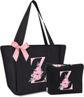 Vavabox Tote Bag, A-Z Initial Monogrammed Waterproof Tote Bag, Bridesmaid Gifts by Vavabox