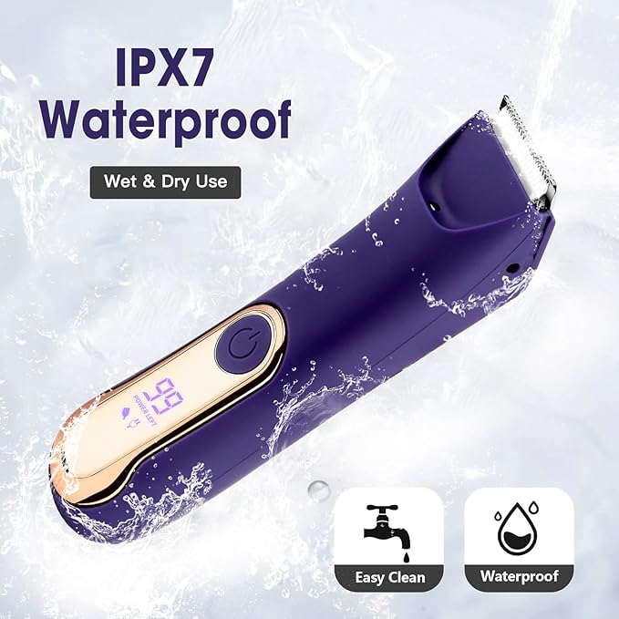 Bikini Trimmer for Women, Wet/Dry Personal Pubic Hair Trimmer Womens Electric - Image 3