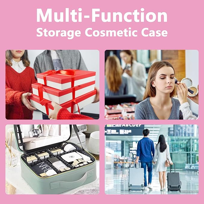 Travel Makeup Bag for Women and Makeup Artists Cosmetic Organizer Large Makeup - Image 5