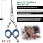 Blizzard Professional Hair Cutting Scissors – 5.5 inch VG10 Cobalt Haircut Shears with Razor Sharp Blades - Matt Finish Barber Hairdressing Travel Case for Salons & Home Use