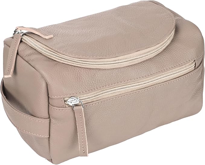 ELIZO Premium REAL Leather Toiletry Bag by LuxuryEngineeredProducts