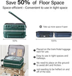 Hanke 24 Inch Checked Luggage Front Opening Rolling Suitcase Hard Sided Luggage - Image 3
