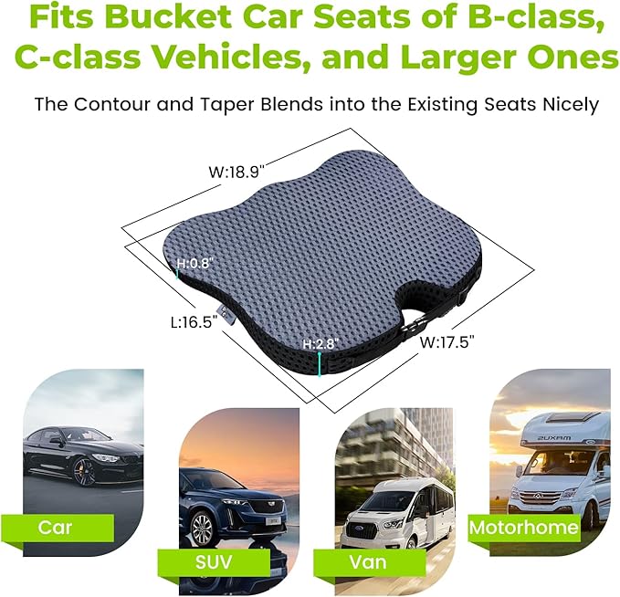 Soft Dense Memory Foam Car Seat Cushion - Image 5