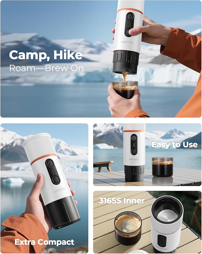 Portable Espresso Maker 20 Bar Self‑Heating & Auto-off | 13500 mAh Battery - Image 7