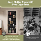 35 Pocket Over the Door Shoe Organizer, Reusable Breathable Large Mesh Bag - Image 7