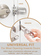 Greatim Portable Door Lock for Travel Hotel Safety, Stainless Steel Security - Image 2