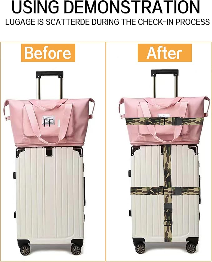 Luggage Straps for Suitcases, Adjustable Travel Belt, Durable Wide Luggage Strap - Image 4