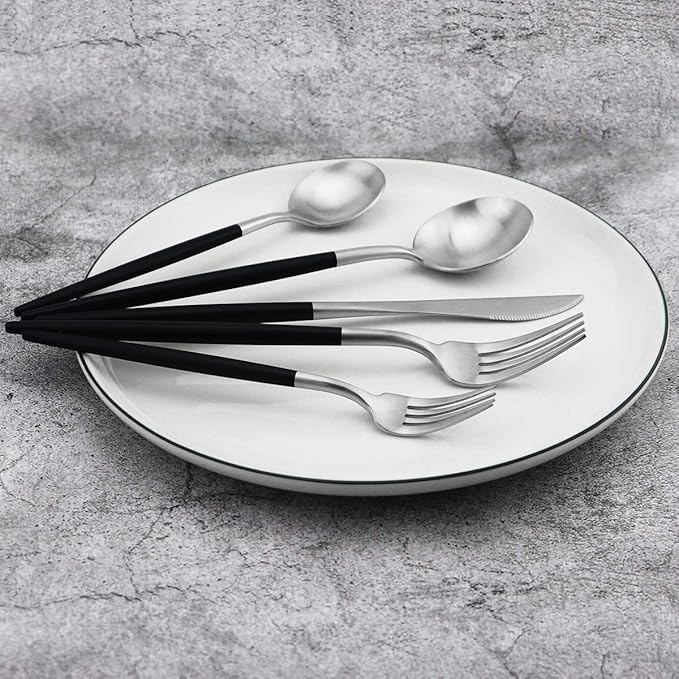 Gugrida 20-Piece 18/10 Stainless Steel Flatware Silverware, Luxury Dinnerware - Image 3